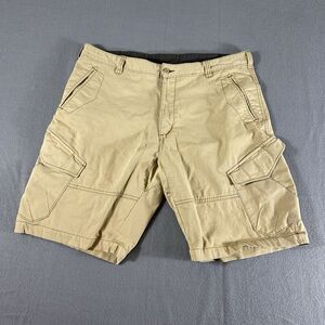 Woolrich Shorts Mens 38 Beige Biscuit Stretch Mid‎ Rise Cargo Workwear